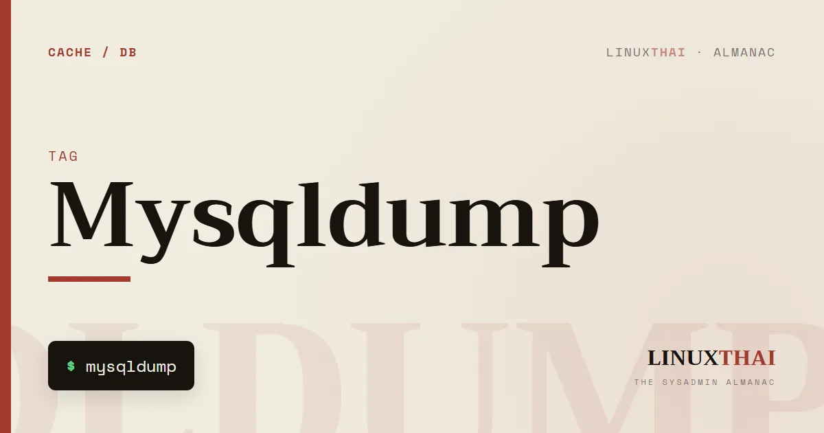 Mysqldump